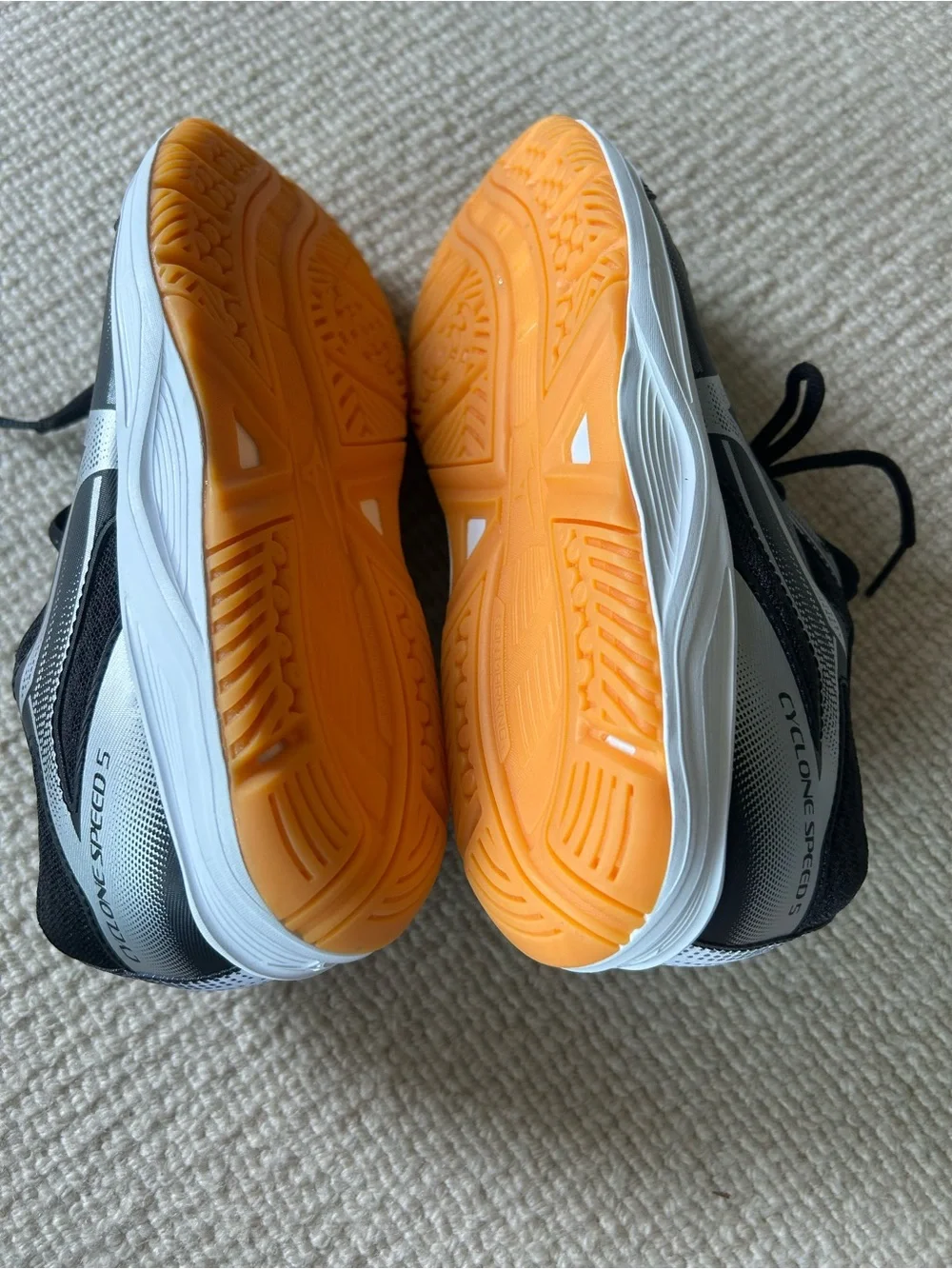 Mizuno Black Sneakers with Gum Outsole and Silver Accents